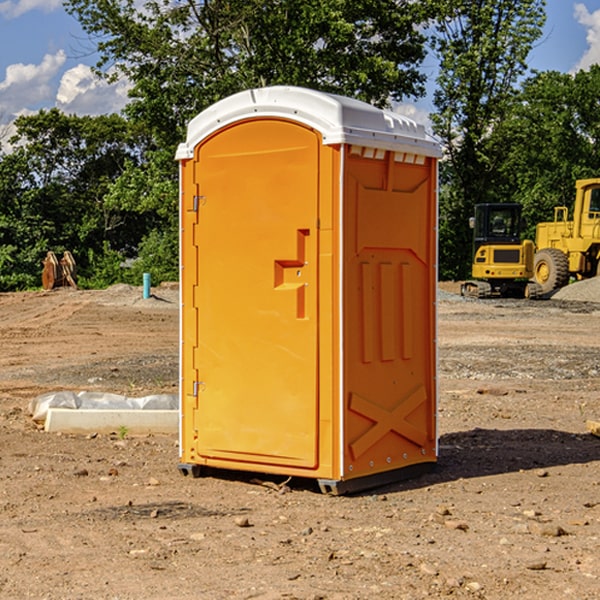 how often are the portable restrooms cleaned and serviced during a rental period in East Bend